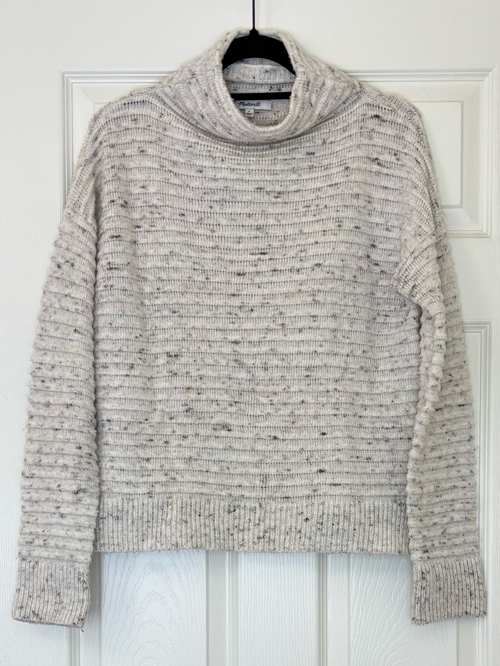 Madewell Wool Blend Donegal Belmont Speckled Mockneck Sweater